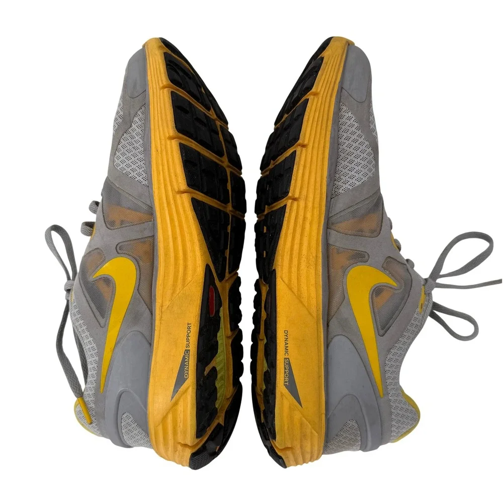Nike Lunarglide 3 Livestrong Mens Running Shoes Grey Yellow 454514-070‎ Size 9.5